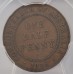 AUSTRALIA 1928 . HALF 1/2 PENNY . PCGS AU53